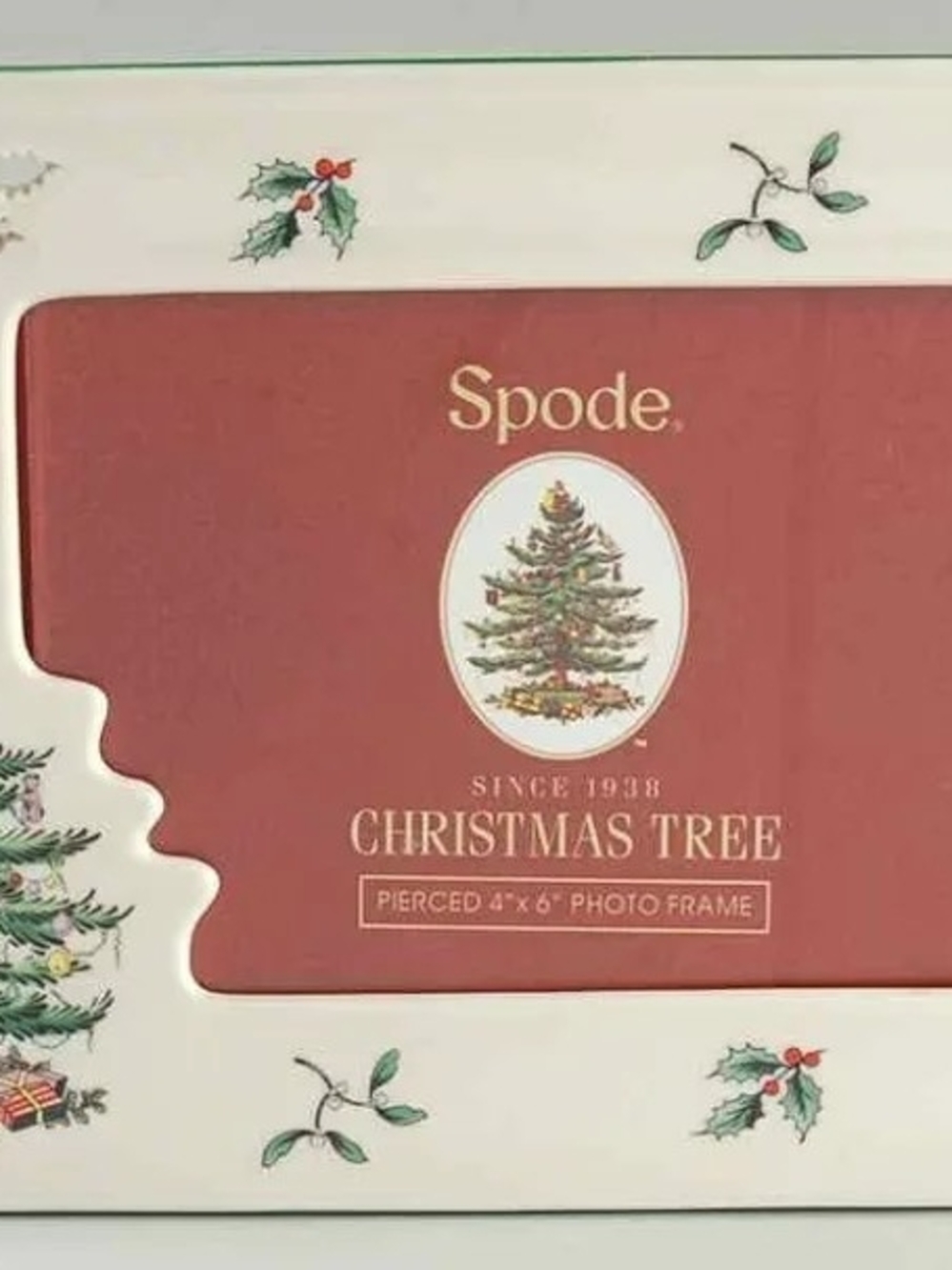 Spode Holiday Photo Frame From The Christmas Tree Collection - Never Used